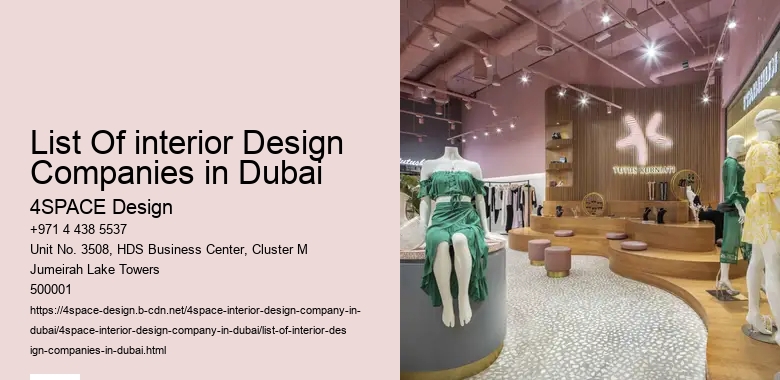 List Of interior Design Companies in Dubai