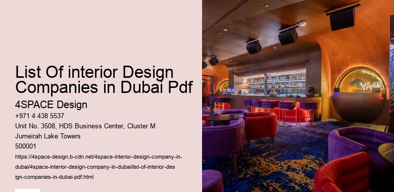 List Of interior Design Companies in Dubai Pdf